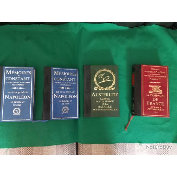 lot de 4 livres historique  NAPOLEON  , BATAILLE AUSTERLITZ , CAMPAGNE DE FRANCE