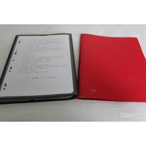 Documents sur fusils et pistolets auto arm�e fran�aise depuis 1890