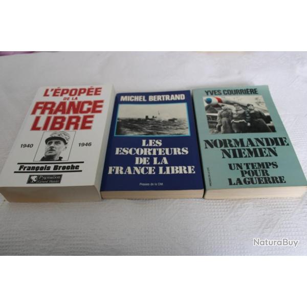 Lot 3 livres France libre WW2