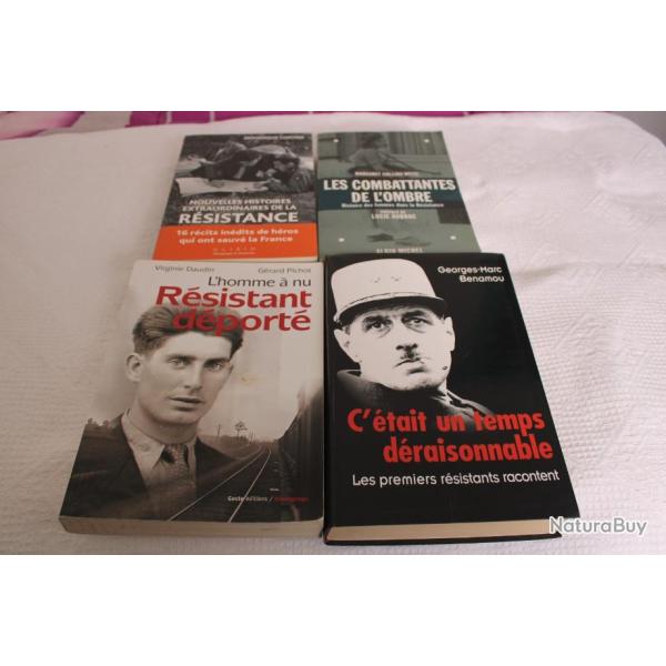 Lot 4 livres r�sistance WW2