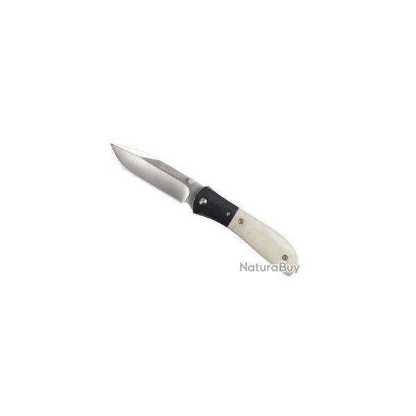 BEL429 COUTEAU CRKT "M4-02" LAME ACIER MANCHE 9.5CM OS BLANC MITRE G10 NOIR NEUF