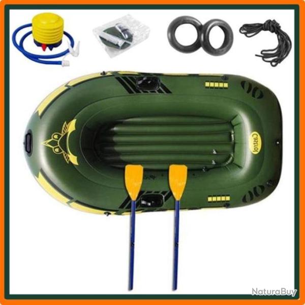 Bateau de p�che pneumatique 200kg - 2 pagaies - Gonfleur -1 sac de r�paration - 1 corde de s�curit�