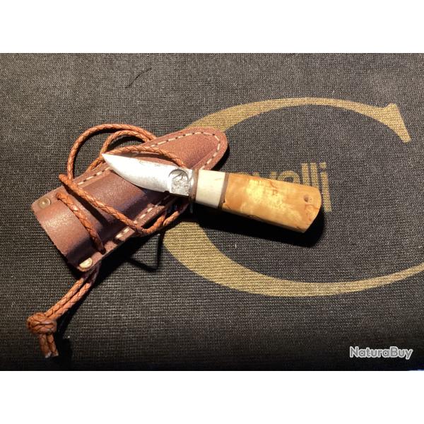 Couteau de cou, petit PUUKKO artisan forgeron fran�ais