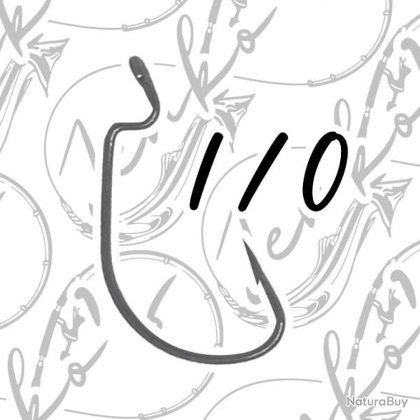 2 Hame�ons texan Wide Gap 1/0 pour leurre 3.5"