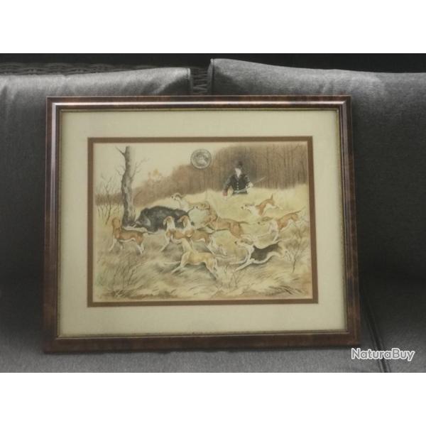 Cadre lithographie Philippe Robert original