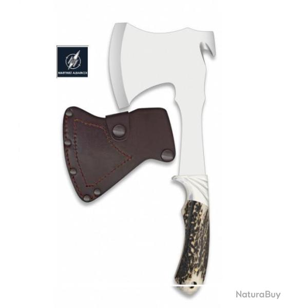 Hache de chasse lame de 16.20   / manche en corne de cerf