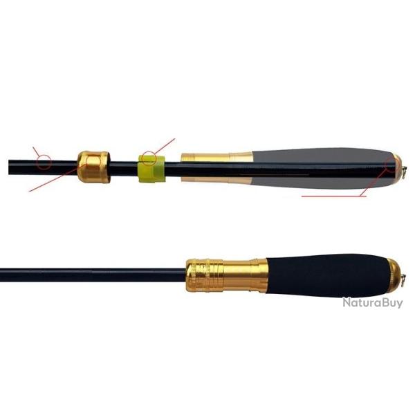 Poign�e Canne P�che Rechange Universel Alliage Aluminium Haute Qualit� Antid�rapante Confortable