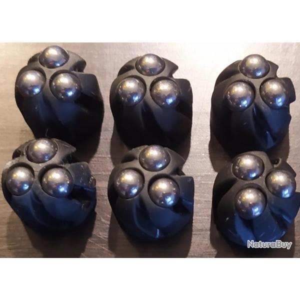 TWISTED TOP TRIO EMBOUT PAK 18 MM SLUGS PISTOLET 9MM Bllets. Par lot de 16.