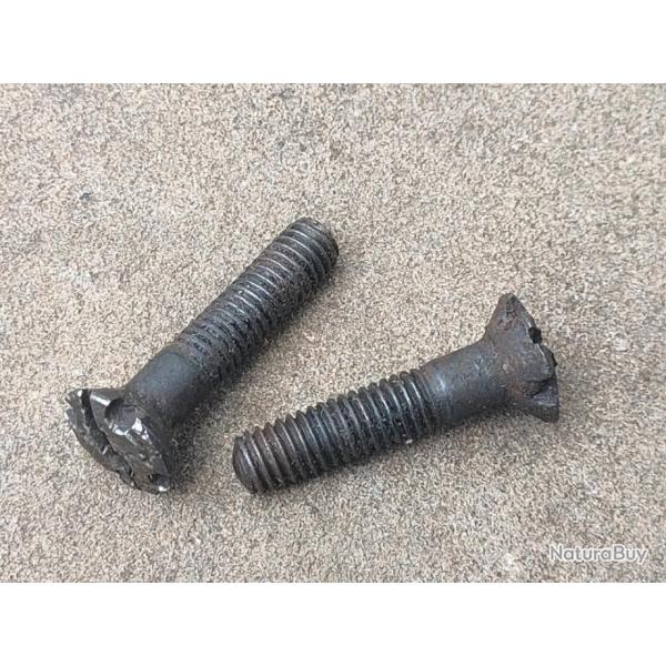 lot de deux vis originales pour boitier de fusil allemand G43 ( gewehr 43 )