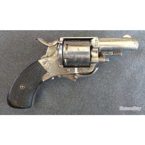 Tr�s beau revolver de type bulldog grav� en finition dite de luxe cal 320 PC sign� J.B Lory