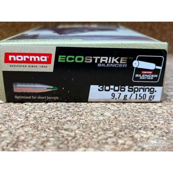 Boite de munitions NORMA 30-06 spr Ecostrike Silencer 9.7g