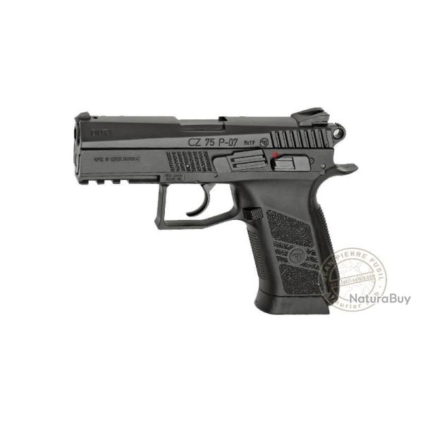 Pistolet � plomb CO2 4.5 mm BB ASG CZ 75 P-07 Duty Noir Blowback