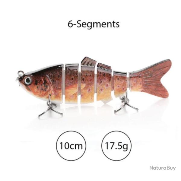 Leurre articul� r�aliste TREHOOK, p�che carnassier.....A11