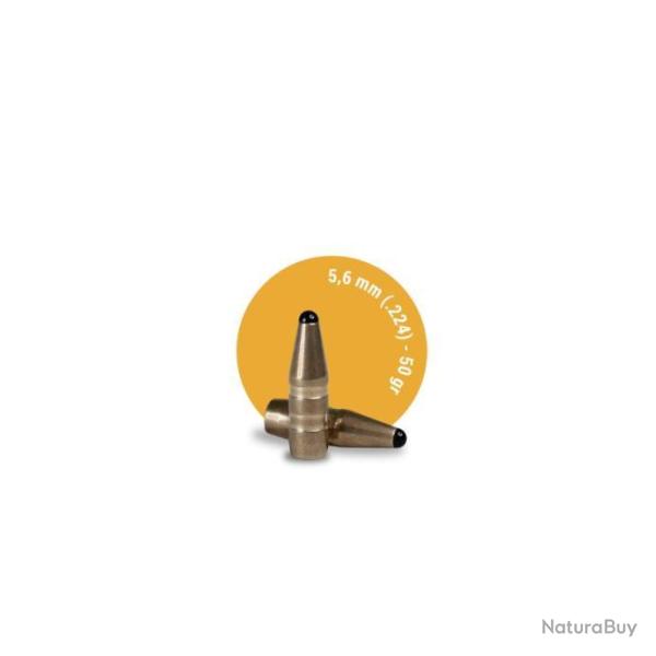 Ogives sans plomb fox classic hunter 5,6 MM (.224) 50 GR - 25 pi�ces en vrac en sachet plastique