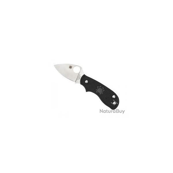 BEL468 COUTEAU SPYDERCO "SQUEAK" LAME ACIER MANCHE 8CM NOIR NEUF