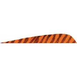 GATEWAY - Plumes Naturelles Paraboliques 3" RH BARRED ORANGE