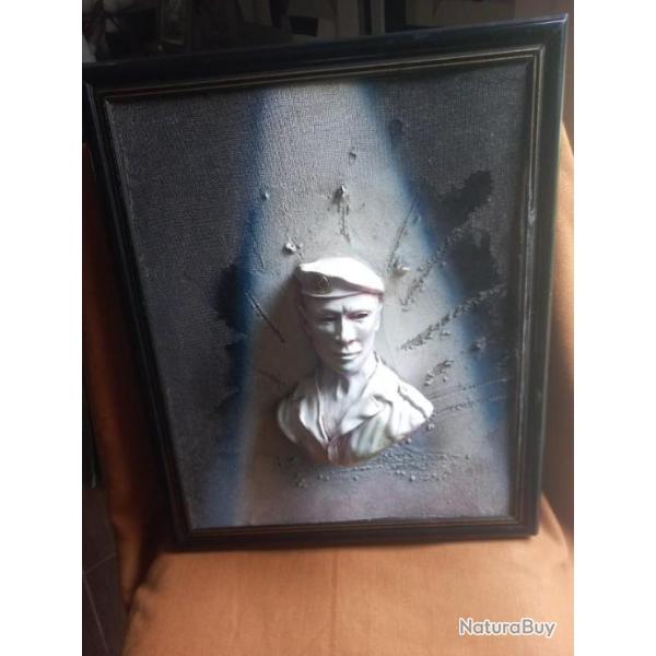 joli cadre mural  " buste troupe de marine "   3D