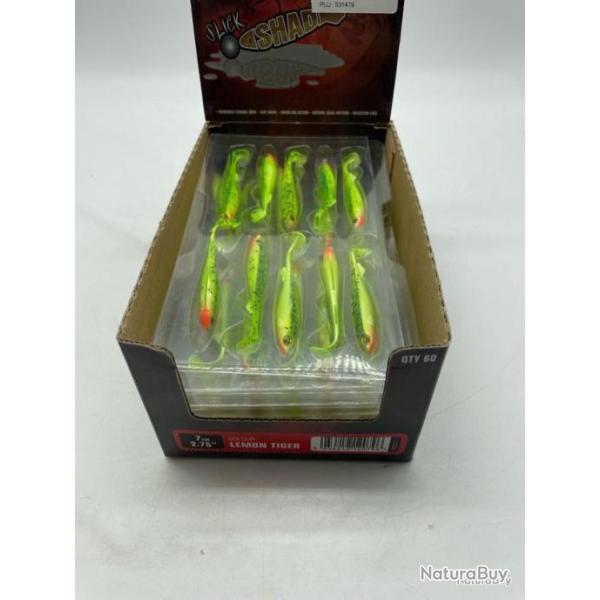 Leurre souple Fox Rage slick shad 7 cm jaune fluo