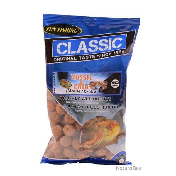 Classic Bouillettes 4kg 20mm Moule Crab Fun Fishing