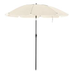 Parasol de jardin diam&egrave;tre 1,6 m ombrelle protection UPS 50+ inclinable portable r&eacute;sistant au vent