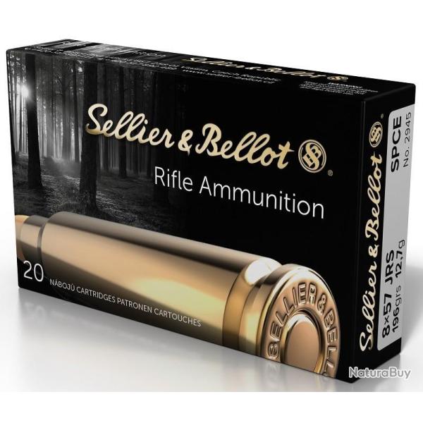 Munitions SELLIER & BELLOT cal.8x57jrs 196gr 12.7g spce par 60