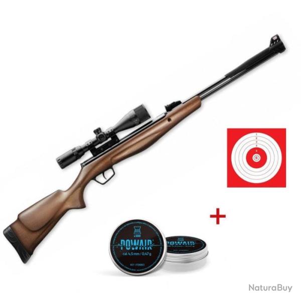 Pack carabine � plomb Stoeger RX40 Bois et lunette 3-9x40AO - Cal. 4.5 - Pack premium