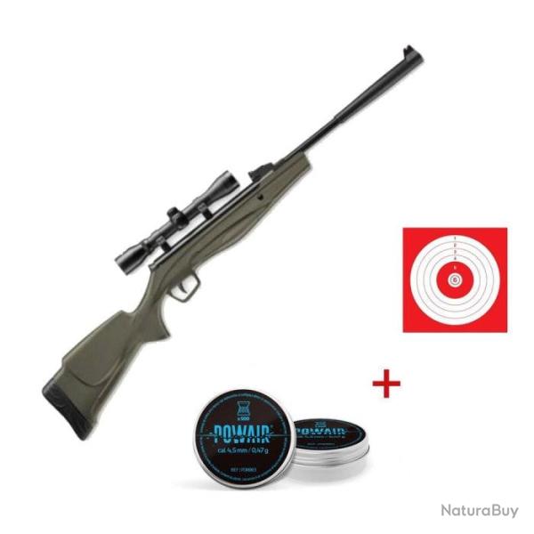 Pack carabine � plomb Stoeger RX5 verte et lunette 4x32 - Cal. 4.5 Ca - Pack first