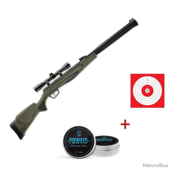 Pack carabine � plomb Stoeger RX20 S3 Suppressor verte et lunette 4x3 - Pack first