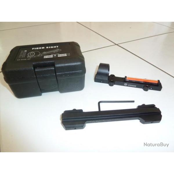 rail adaptateur pour POINT ROUGE fusil - FIBRE OPTIQUE + point rouge