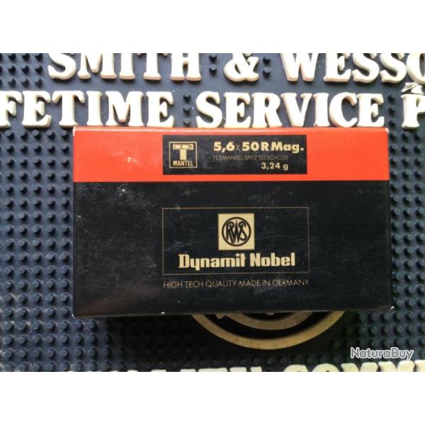 DESTOCKAGE ! Boite RWS CARTOUCHES 5,6x50 R