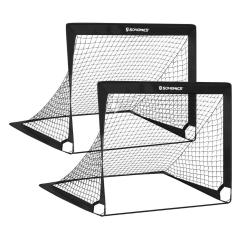 Lot de 2 cage de football pour enfants pliable filet de football montage rapide pour jardin cours c