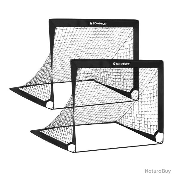 Lot de 2 cage de football pour enfants pliable filet de football montage rapide pour jardin cours c