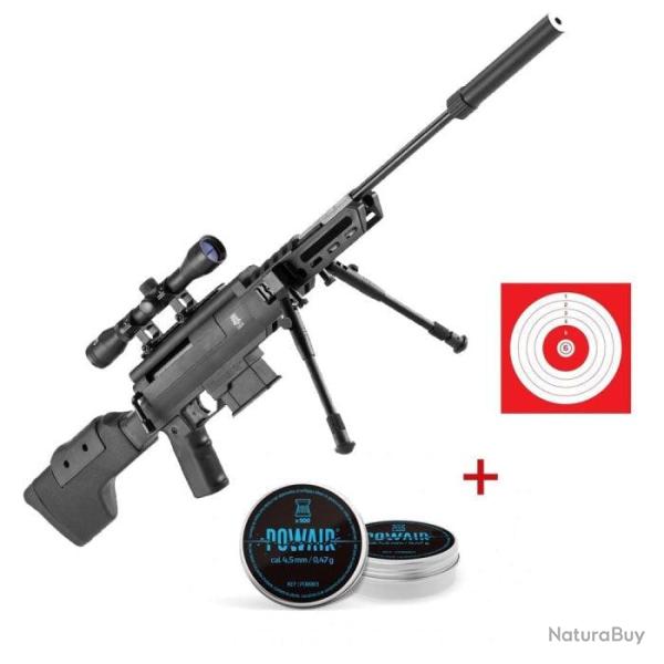 Pack Carabine � plomb Black Ops Sniper - Cal. 4.5 24 Joules / Pack fi - 7.5 Joules / Pack premium