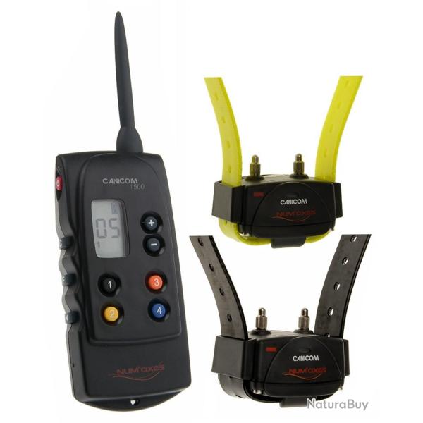 Pack collier de dressage NUM'AXES CANICOM 1500 2 chiens