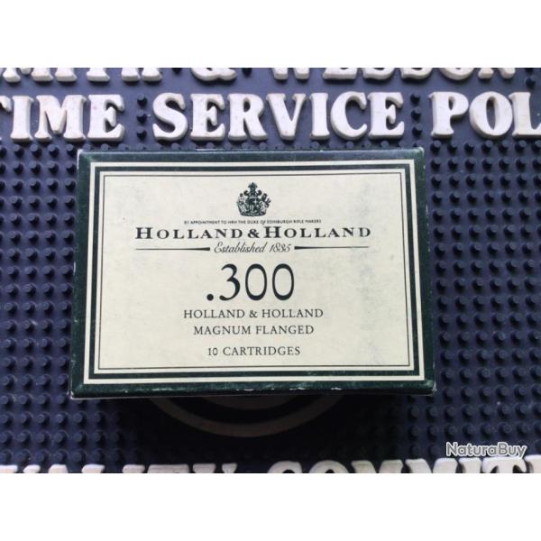 DESTOCKAGE ! Lot de 2 Boites 10 cartouches Holland&holland calibre 300 magnum flanged 220gr