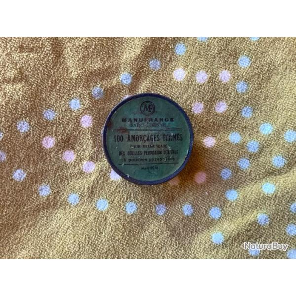 Bote ancienne d'amorces vide Manufrance, pas de prix de rserve