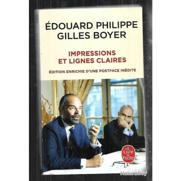 impressions et lignes claires d'�douard philippe et gilles boyer  livre de Poche politique fran�aise