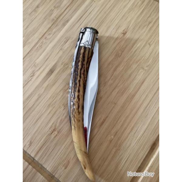 Magnifique couteau de type NAVAJA � Palanquille Pi�ce unique Angel NAVARRO