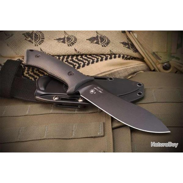 Couteau Spartan Blades Harsey Nessmuk Lame Acier Carbone 1095 Manche ABS Etui ABS Made USA SBSL005BK