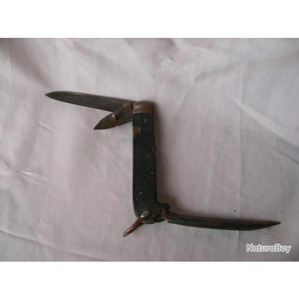 WW1/2 ANGLETERRE COUTEAU PLIANT ANGLAIS MULTI USAGE JACKNIFE " WALKER & HALL "