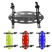 Bandes réfléchissantes ovales 25x90 mm (x2) jaunes fluo - Pièce moto