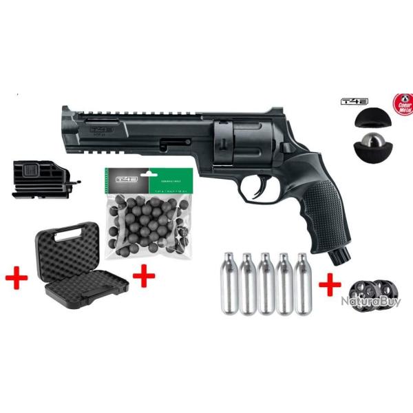 Pack complet HDR68 Umarex T4E 16J Home Defense+ Mallette+ 150bbs acier+ 25Co�+ LASER+ 2 Barillets B