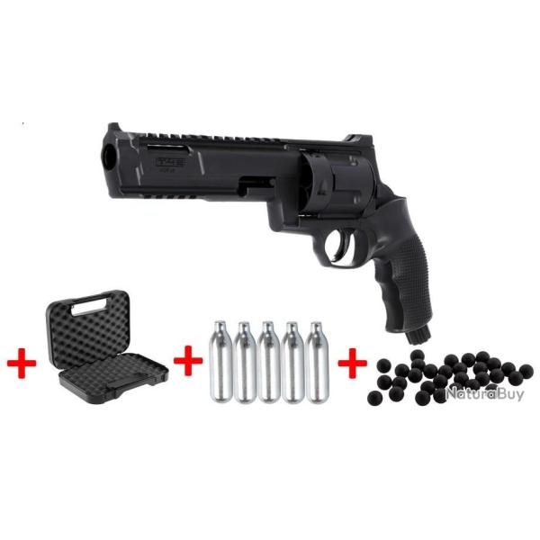 Pack complet HDR68 Umarex T4E 16J Home Defense + Malette + 100 billes caoutchouc+ 5 Co� B