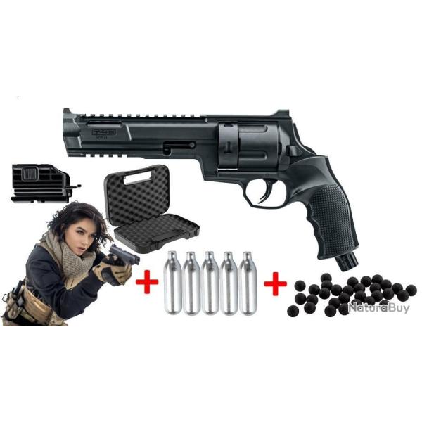 Pack complet1 HDR68 Umarex T4E 16J Home Defense +100bbs caoutchouc + mallette + 5Co� LASER  B
