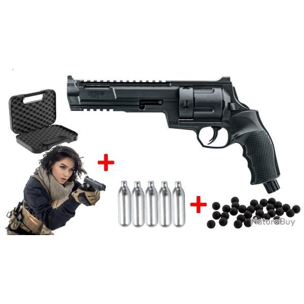 Pack complet HDR 68 Umarex T4E 16J HomeDefense + Malette +100 billes caoutchouc+ 5 Co� PRECOMMANDE B