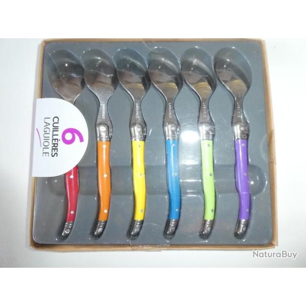 6 petites cuill�res LAGUIOLE (6 couleurs)