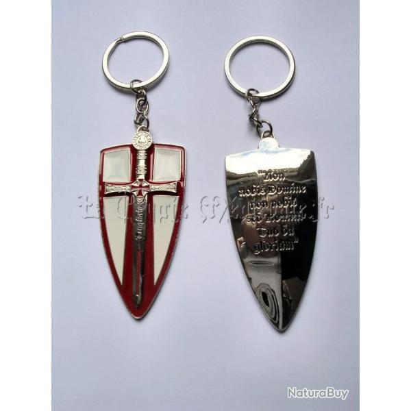PORTE CLEF BOUCLIER TEMPLIER