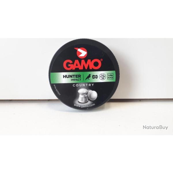 5058 BOITE DE 200 PLOMBS GAMO HUNTER IMPACT CAL 6,35 NEUF