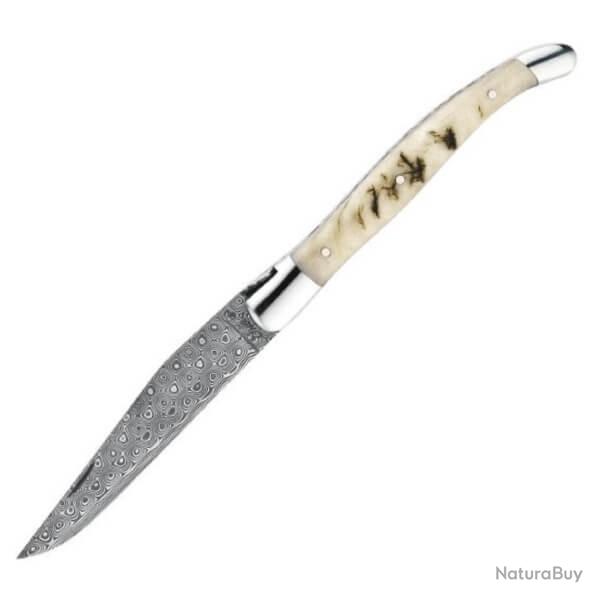 Couteau pliant Damas Laguiole Gilles� de Fontenille Pataud gamme "Tradition" B�lier