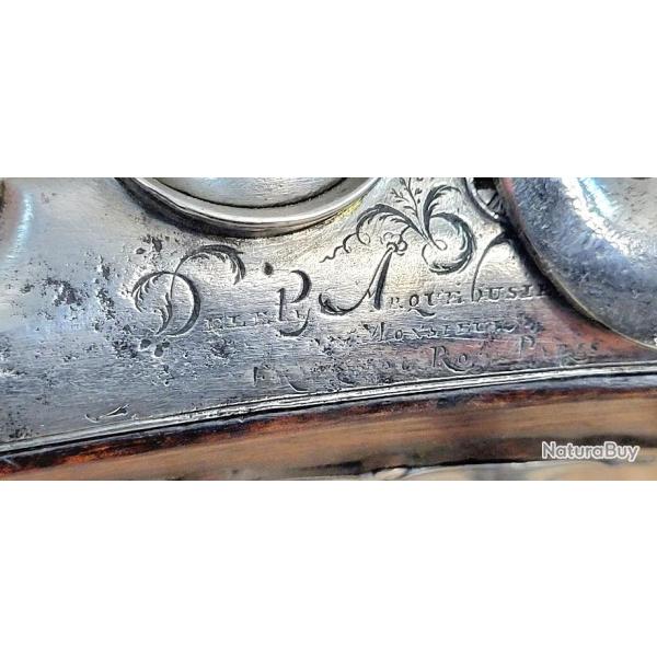 Fusil a percussion 18�me ** calibre 20 ** sign� DELETY Arquebusier de Monsieur (s�rie photos n�2)